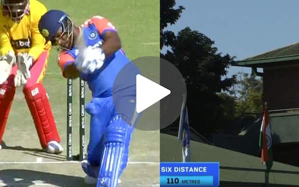 [Watch] Sanju Samson's Stand And Deliver 110-Metre Six Out Of The Ground Vs ZIM